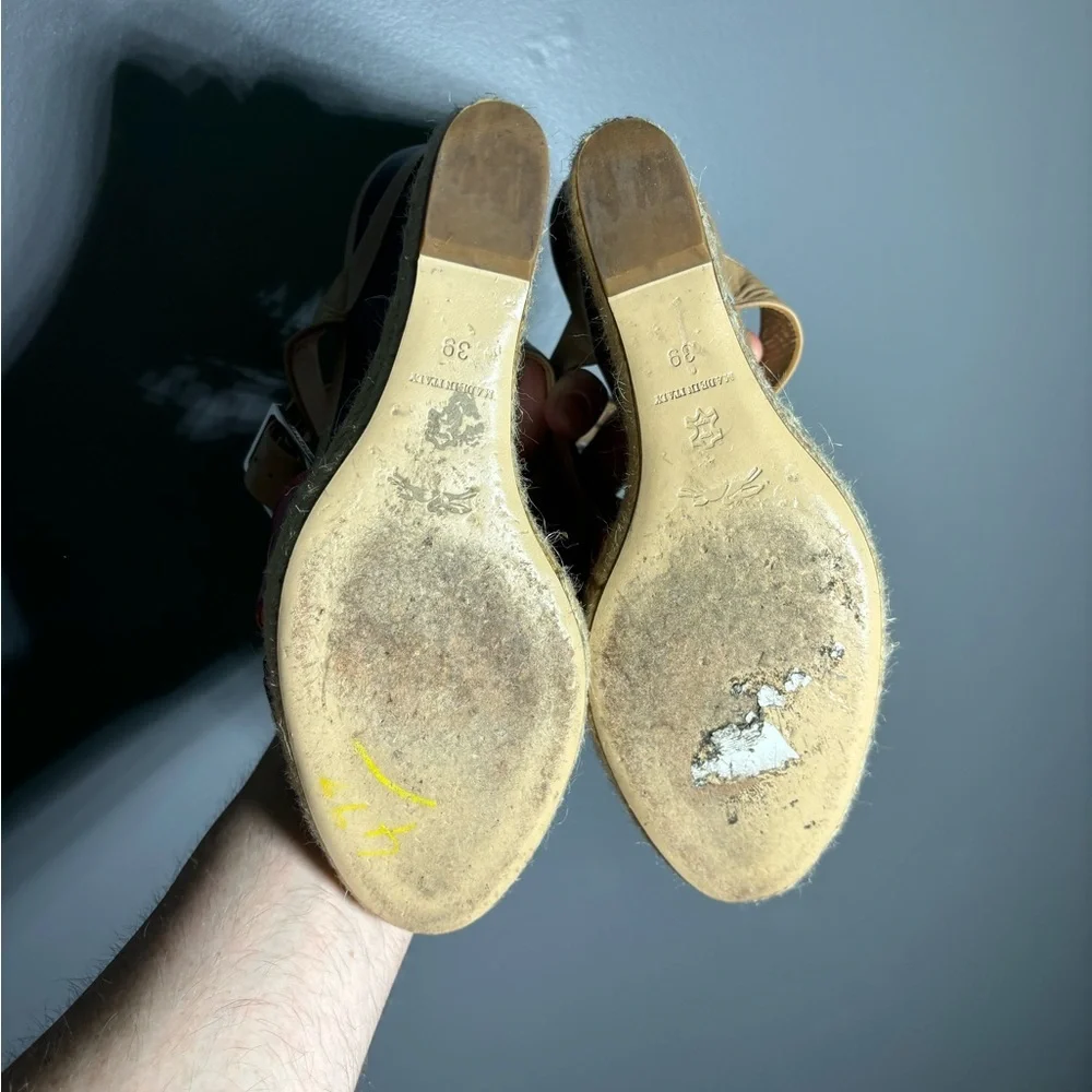 Longchamp Finca Louisa Wedge Espadrille Sandals Women’s Size EU 39